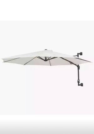 Wall Mounted Parasol Outdoor Patio Umbrella Sun Shade 3m 9.8ft